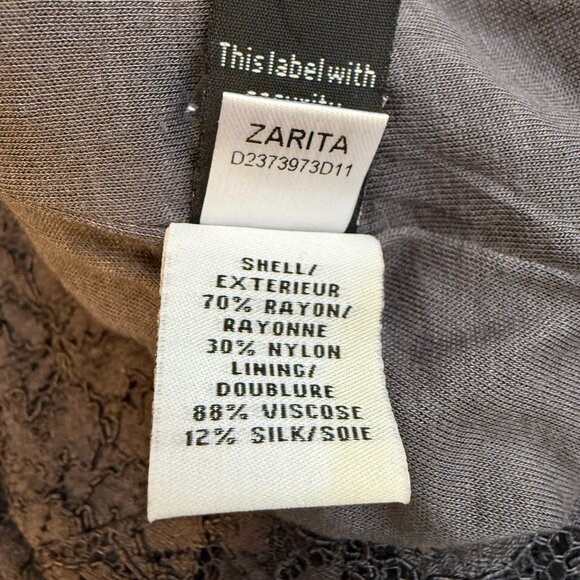 Diane Von Furstenberg DVF Zarita Lace Mini Dress Women's 8 Gray Cocktail Party - Picture 14 of 15